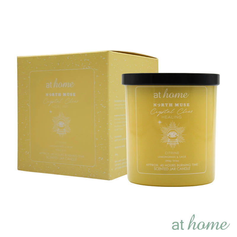 Whimsical Scented Jar Candle with Crystals