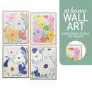Wanda Framed Wall Art Decoration Woven Flora Botanical Design — Ready to Hang