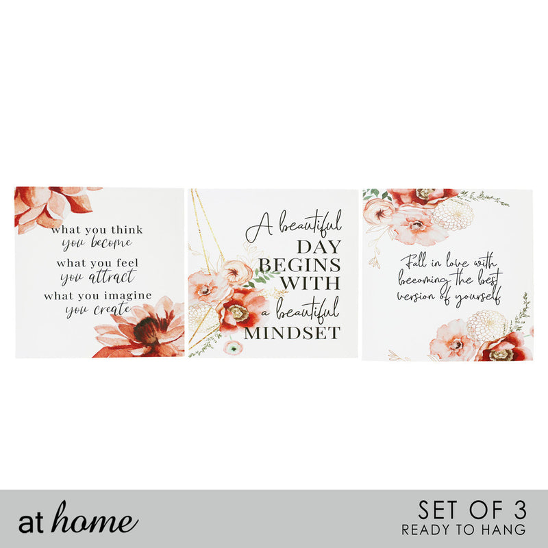 At Home Set of 3 Julie Wall Art Frame