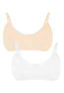 Classic Cuties 2-in-1 Pack with Ribbon Training Bra Girls Underwear