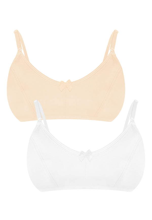 Classic Cuties 2-in-1 Pack with Ribbon Training Bra Girls Underwear