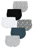 6-in-1 Pack Bikini Briefs Boys Kids Underwear