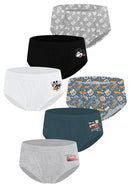 6-in-1 Pack Bikini Briefs Boys Kids Underwear