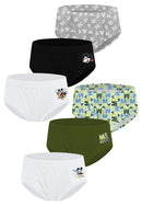Mickey Mouse 6-in-1 Pack Bikini Briefs Boys Kids Underwear