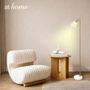 Giggly & Glinty Floor Stand Lamp Metal & Glass Shade Marble Finish Mid-Century Design