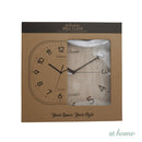 Jamie & Jill Wall Clock Analog Sweep Mechanism Wood Print Design