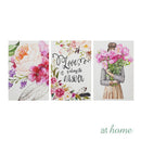 Jasmin Canvas Art Wall Decor Inspirational Quotes Floral Ready to Hang — Set of 3