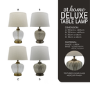 Lisa & Lany 20in Premium Glass Table Lamp — Deluxe Pieces