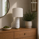 Grandiose Table Lamp Ceramic Ribbed Modern Contemporary Design