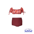 Scarlet Rouge Puff Sleeves Bikini Set