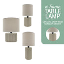 Zakk Table Lamp Ceramic Scallop Design Modern Lighting