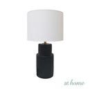 Glitzy & Gleaming Table Lamp Ceramic Textured Minimalist Design — Deluxe Pieces