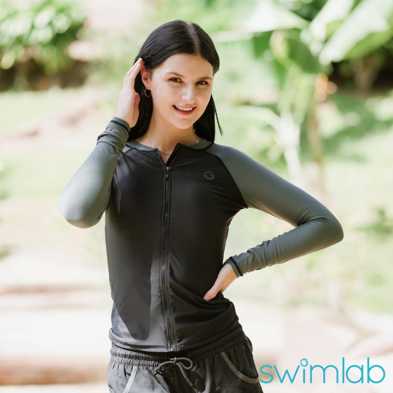 Serene Hues Full Zip Long Sleeve Rashguard