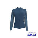 Blue Daisy Full-Zipped Long-Sleeved Rashguard