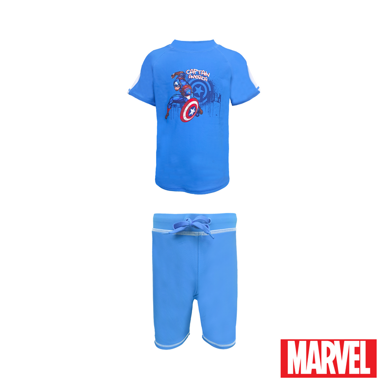 Captain America Short-Sleeved Rashguard Set