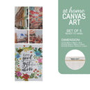 Jiji Canvas Art Wall Decoration Landscape Inspirational Ready to Hang – Set of 5