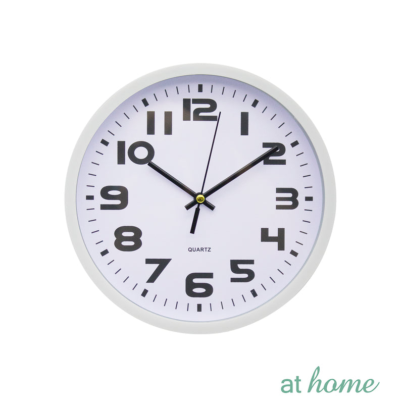 Garry Nordic Wall Clock Easy Read Numbers Analog 7.8” Inches