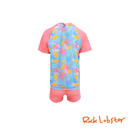 Coral Blooms Short Sleeved Rashguard Boyleg Set