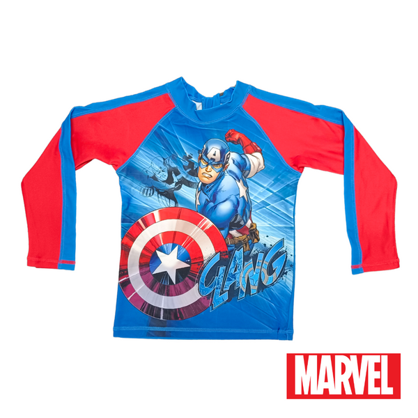 Captain America Long-Sleeved Rashguard