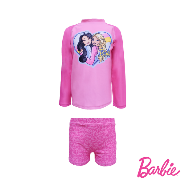 Barbie Long-Sleeved Rashguard Boyleg Set
