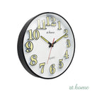 Gwen Luminous Wall Clock 11in Analog Step Mechanism — Essential