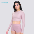 Dusky Hush Cropped Long Sleeved Rashguard Set