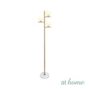 Giddy & GD Floor Lamp Gold Metal Finish Glass Ball Shades Mid-Century Modern Design