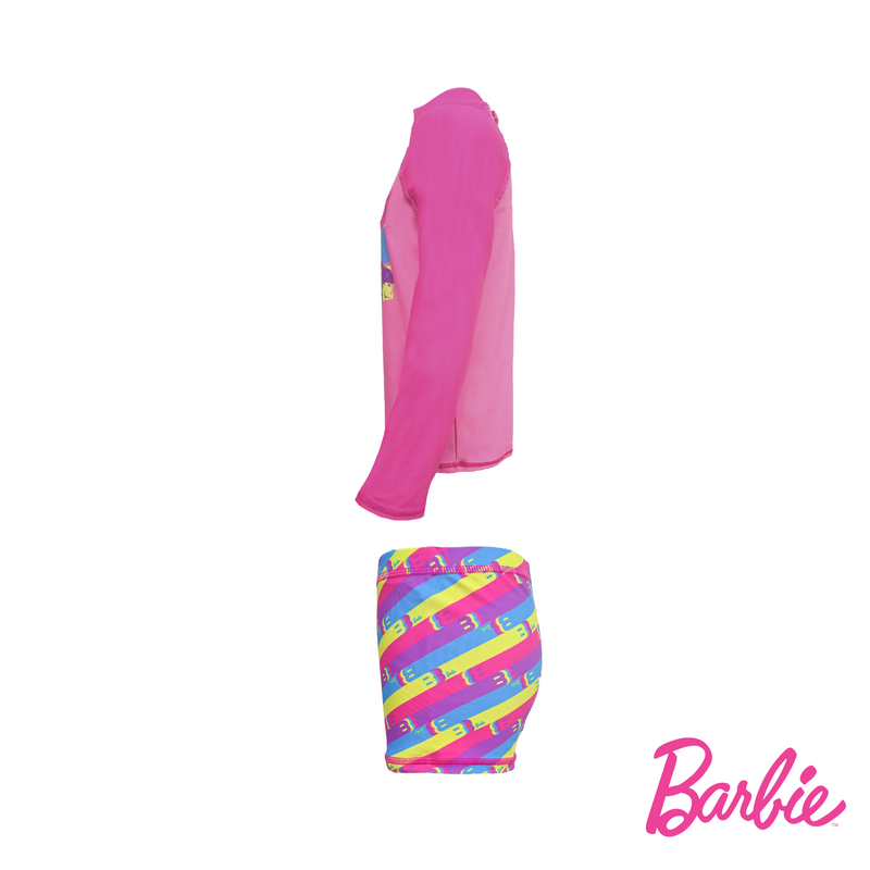 Barbie Long Sleeved Rashguard Boyleg Set