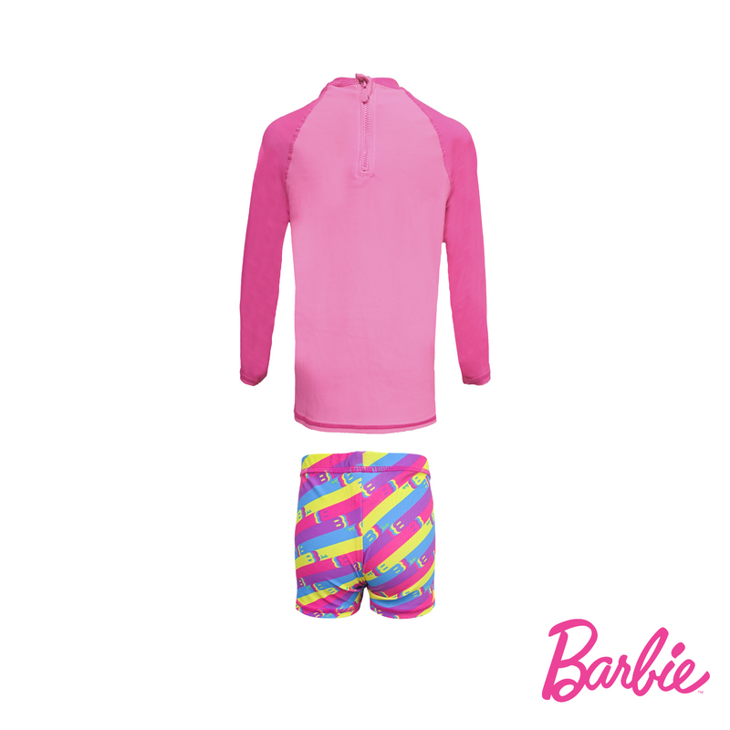 Barbie Long Sleeved Rashguard Boyleg Set