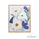 Wanda Framed Wall Art Decoration Woven Flora Botanical Design — Ready to Hang