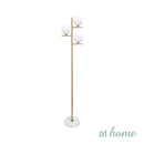 Giddy & GD Floor Lamp Gold Metal Finish Glass Ball Shades Mid-Century Modern Design