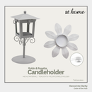 Rosette & Robin Metal Tealight Candle Holder