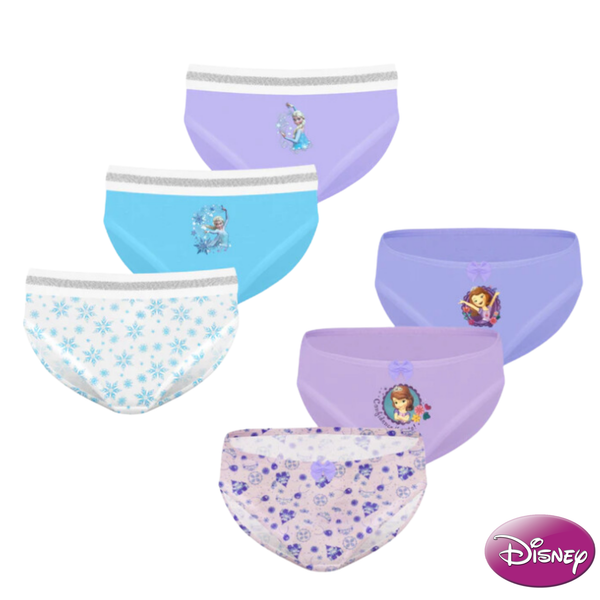 Disney 6 Pack Bikini Panties Underwear for Girls