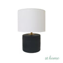 Glitzy & Gleaming Table Lamp Ceramic Textured Minimalist Design — Deluxe Pieces