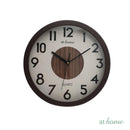 Jamie & Jill Wall Clock Analog Sweep Mechanism Wood Print Design