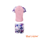 Purple Paradise Short-Sleeved Rashguard Boyleg Set