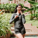 Serene Hues Full Zip Long Sleeve Rashguard