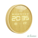 Janoah Digital LED Wall & Tabletop Clock Wood Material Design