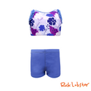 Purple Paradise Bikini Top Bandeau Boyleg Set