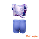 Purple Paradise Bikini Top Bandeau Boyleg Set