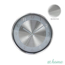 Eugene Premium Satin Metal Wall Clock 12in Analog Step Mechanism  — Essential Deluxe Pieces