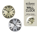 Elvine Metal Wall Clock 12in Analog Step Mechanism — Essential Deluxe