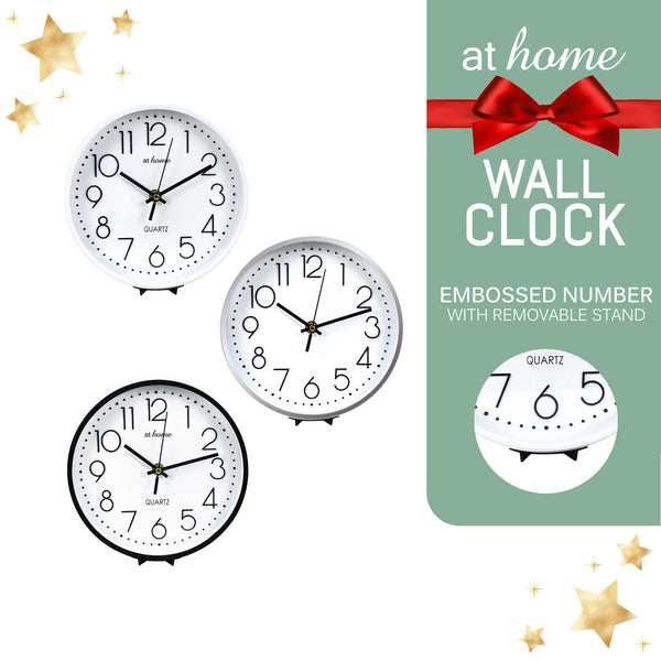 Grey Wall Clock With Stand