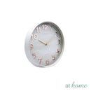 At Home Joy Analog Wall Clock Numbers Easy Read, For Home Décor, Office, Bedroom, Livingroom