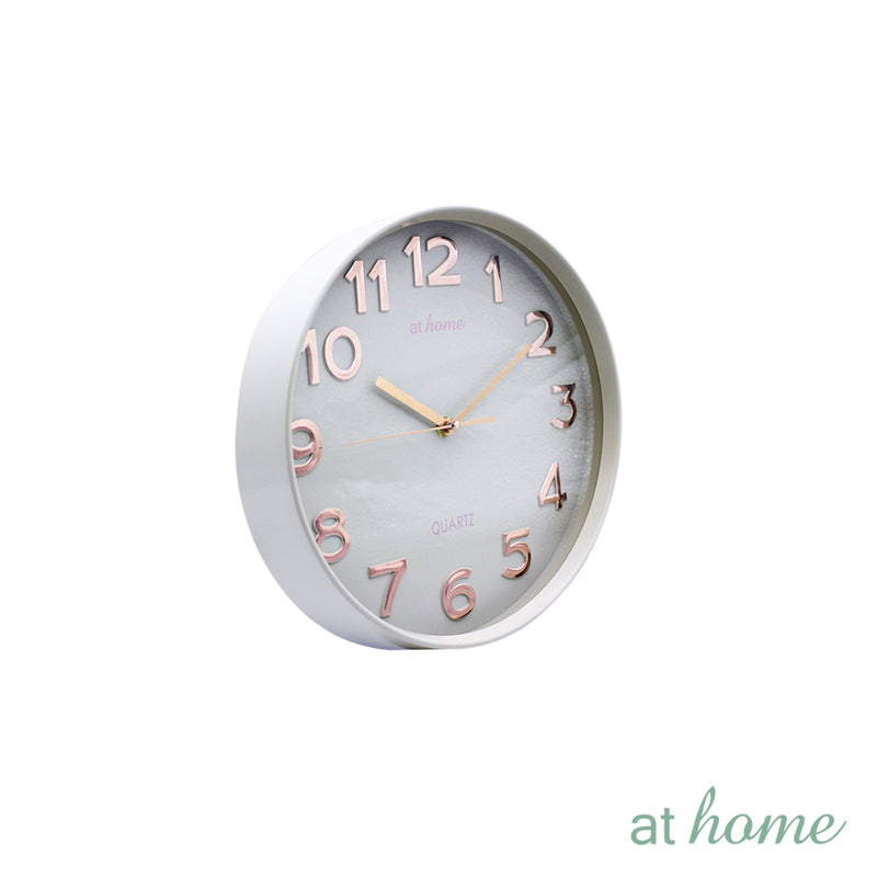 At Home Joy Analog Wall Clock Numbers Easy Read, For Home Décor, Office, Bedroom, Livingroom