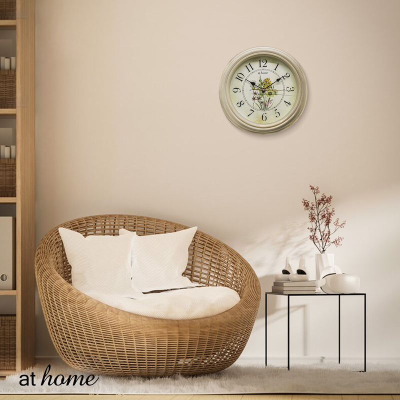 Clarmen, Floral & Leaf Design Silent Wall Clock