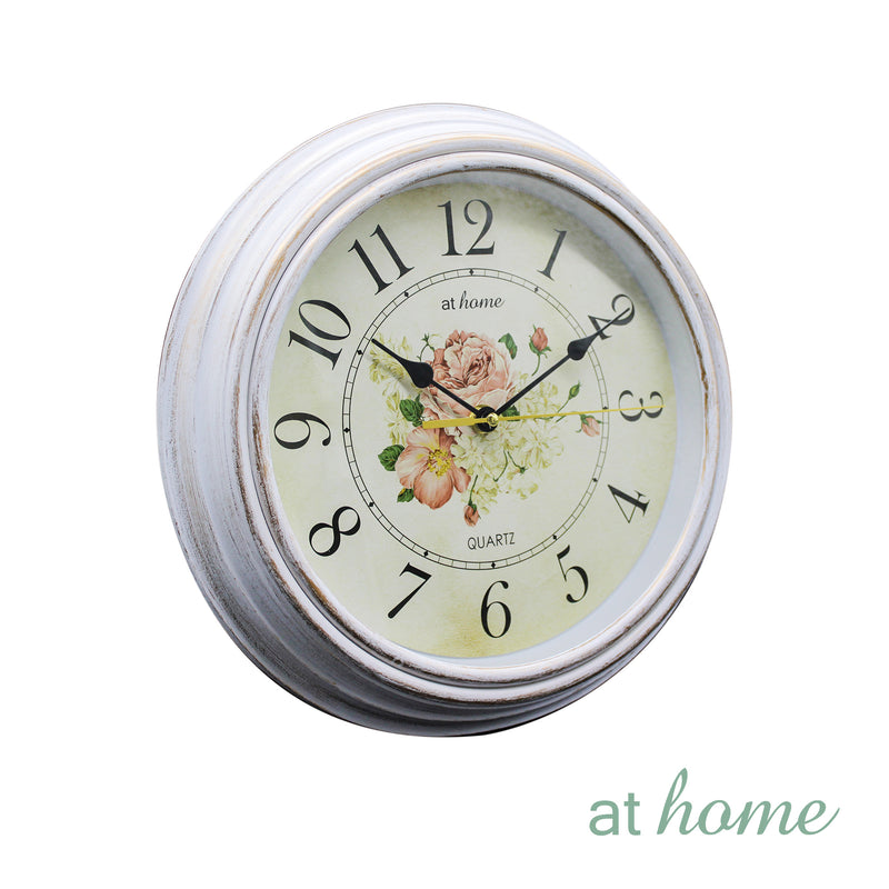Clarmen, Floral & Leaf Design Silent Wall Clock