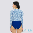 Marina Bleu Long Sleeved One Piece Swimsuit