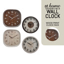 Jamie & Jill Wall Clock Analog Sweep Mechanism Wood Print Design