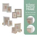 Robby & Raffy Picture Frame Faux Stone Textured Design Photo Display – 5x7 or 8x10
